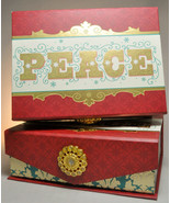 Hallmark: Boxed Christmas Cards - PEACE - Red &amp; Gold Card - 2 Boxes of 16 - £12.84 GBP