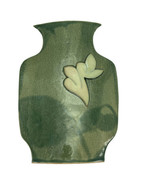Artisan Studio Pottery Green Glazed Wall Shelf Decor Vase Signed Chi Che... - $33.83
