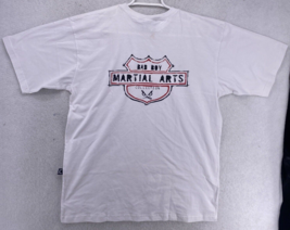 Bad Boy T-Shirt Men&#39;s Size Large White Logo Short Sleeve  1990&#39;s MMA Vin... - £27.05 GBP