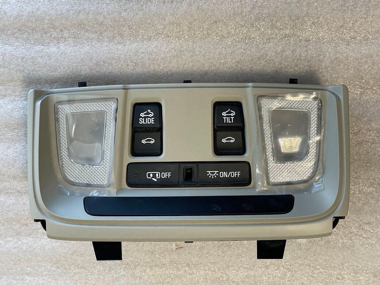 Acadia overhead console switch and light assembly. Sunroof. Shale tan - $15.00