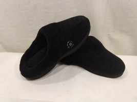 ISOTONER Women&#39;s Slip On Cushioned Slippers Slides Black Size 6.5-7 - £11.91 GBP