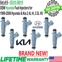 Genuine 6Units Hyundai Brand New Fuel Injectors for 2002-2006 Kia Sedona 3.5L V6 - £180.42 GBP