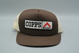 Copps Buildall Trucker Hat Mesh Snapback Athletic Headwear OS Vtg Brown ... - £18.85 GBP