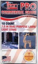Titan Pro Commercial Grade 10 Count Dual Purpose Lawn Light Stake Christmas - $9.90