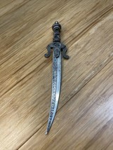 Vintage Dagger Sword Knife Floral Ornate Letter Opener KG JD - £11.87 GBP