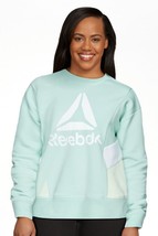 Reebok Women&#39;s Journey French Terry Cropped Crew Sweatshirt, Harbor Gray Size L - £20.56 GBP