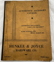 1938 Henkel &amp; Joyce Hardware Catalog Automotive Accessories Radio Tools Farm - £22.68 GBP