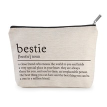 Bag3 Bestie Definition Makeup Bag Besties Makeup Bag Gift for Sisters Female Fri - £24.01 GBP