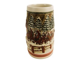 1984 Budweiser Holiday Stein, Passing Through Covered Bridge, Ceramarte ... - £11.29 GBP