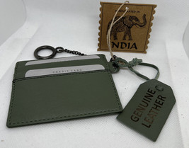 INDIA Vintage Look Soft Genuine Leather Handcrafted ID Credit Card Case - £15.81 GBP