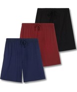 Real Essentials 3 Pack: Men’s Cotton Lounge Sleep Pajama Shorts Size S - $14.84