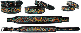 Tooled Padded Leather Dog Puppy Collar 60197 - £37.57 GBP+
