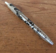 Vtg 90s  Disney Mickey Mouse Clear Frosted Black Roller Ball Point Writi... - £31.44 GBP