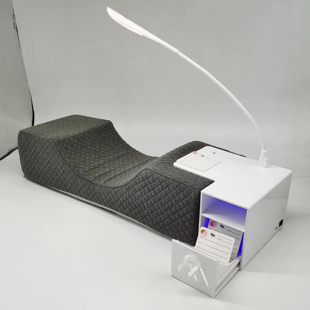 Emory foam and shelf integrated grafting eyelash extension pillow makeup tools with usb thumb200