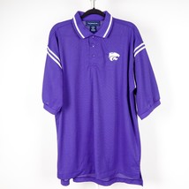 Kansas State Wildcats Polo Shirt XL Mens Purple Short Sleeve Tonix Technofine - £15.71 GBP