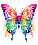 Watercolor Butterflies Clip Art- 10 High Quality JPGs/ Digital Print/ Di... - £1.29 GBP
