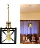 Tootoo Star Black Geometric Hanging Metal Pendant Light Fixture Farmhous... - $59.95