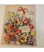 Vintage Birthday Card Birthday Greetings Box4 - $3.95