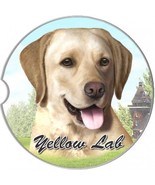 Labrador Yellow  Set Of Two Absorbent Stoneware Car Cup Holder Coaster D... - $11.87