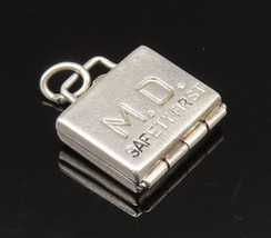 925 Sterling Silver - Vintage Safety First Kit Charm Pendant (OPENS) - PT21193 - £26.32 GBP