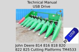 John Deere 814 816 818 820 822 825 Cutting Platforms Technical Manual TM4533 USB - £18.83 GBP