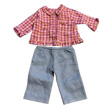 American Girl Bitty Baby Clothing Plaid Top &amp; Pants Outfit for 15&quot; Dolls - $14.40