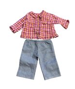 American Girl Bitty Baby Clothing Plaid Top &amp; Pants Outfit for 15&quot; Dolls - $263.67 MXN