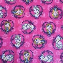 Disney Springs Creative Flannel Fabric 18&quot;x42&quot; Frozen Elsa Anna Sisters Set Hear - £2.32 GBP