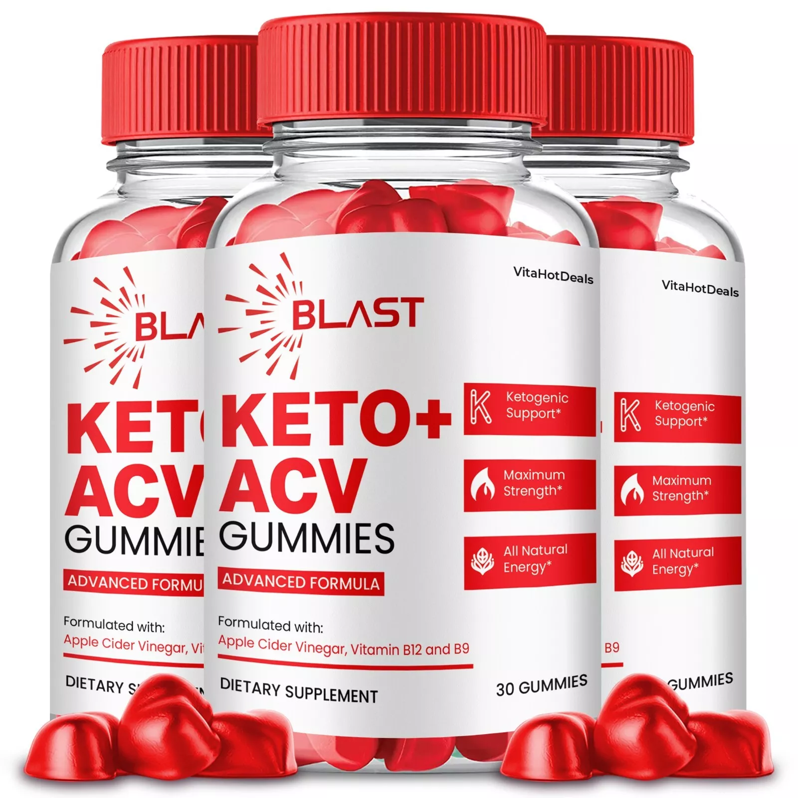 Blast Keto ACV Gummies for Daily Support and Energy Boost 3 Pack - $1,457.11 MXN