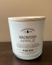 Scentsational Macintosh Apple Candle Glass Jar 26oz Wood Wick Coconut Wax New - £29.29 GBP