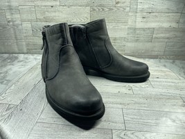 Earth Origins Boots Women 6.5B Jorden Shoes Gray Leather Zip  Ankle Comfort - $509.16 MXN