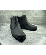 Earth Origins Boots Women 6.5B Jorden Shoes Gray Leather Zip  Ankle Comfort - $505.84 MXN