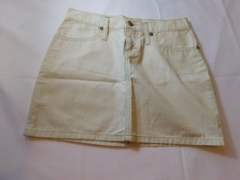 Outlooks Women&#39;s Juniors Cotton Mini Skirt Size 1 Off White or Very Lt T... - £12.43 GBP