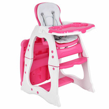 Costway 3 In 1 Baby High Chair Play Table Seat Booster Toddler Feeding Tray - £158.55 GBP