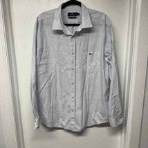 Vineyard Vines Mens Classic Fit Tucker L/S White Blue Button Up Shirt Size XXL - £25.32 GBP