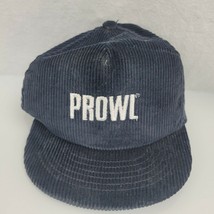 Vintage Prowl corduroy snapback Swingster baseball hat cap Made In USA Blue - $17.81