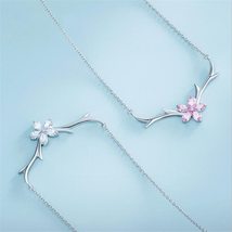 New Simple Sweet Deer Beautiful Flower 925 Sterling Silver Jewelry Personality A - £9.87 GBP