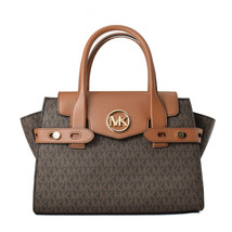 Women&#39;s Handbag Michael Kors Carmen Brown 28 x 20 x 11 cm (S0379120) - £225.88 GBP