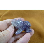Y-ELE-560 Amethyst ELEPHANT gemstone carving gem figurine SAFARI zoo TRU... - £11.01 GBP