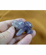 Y-ELE-560 Amethyst ELEPHANT gemstone carving gem figurine SAFARI zoo TRU... - £11.01 GBP