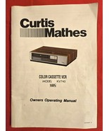 Vintage CURTIS MATHES Model KV740 VCR VHS Video Cassette Recorder Owners... - €11,03 EUR