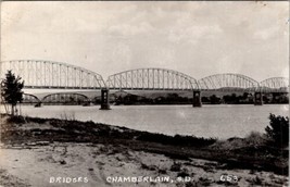 RPPC Bridges in Chamberlain South Dakota Real Photo c1940s Postcard Y7 - £6.91 GBP