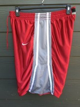 Vintage Nike Basketball Reversible Shorts Mens XL Gray Black Tag Red Gray - £22.24 GBP