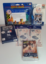 New York Yankees Fan Gear Lot MLB Baseball Frame Cards Bracelet Earphone... - £21.63 GBP
