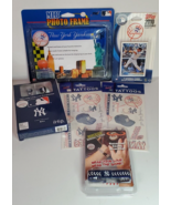 New York Yankees Fan Gear Lot MLB Baseball Frame Cards Bracelet Earphone... - £21.75 GBP