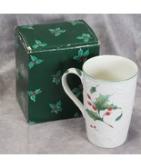 Mikasa English Countryside Seasons Holly Cappucino Mug Christmas Origina... - £17.91 GBP