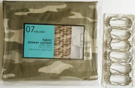 Camouflage Bathroom Shower Curtain Camo Hunting Outdoor Cotton 72 x 72  NEW - £15.40 GBP