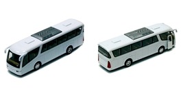 Coach Tour Travel Diecast Model Toy Bus Pull Action No Decal 7&quot;  - £19.17 GBP