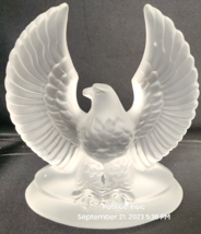 Austria Eagle Figurine Frosted Crystal PWY Paperweight Home Decor Vintage - £26.22 GBP