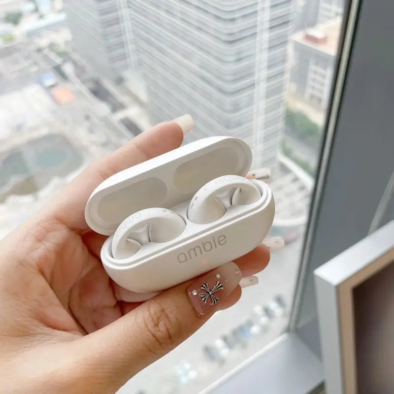 Ambie Sound Earcuffs Ear Bone Conduction Earring Type Wireless Bluetooth 5.0 Ear - £88.37 GBP